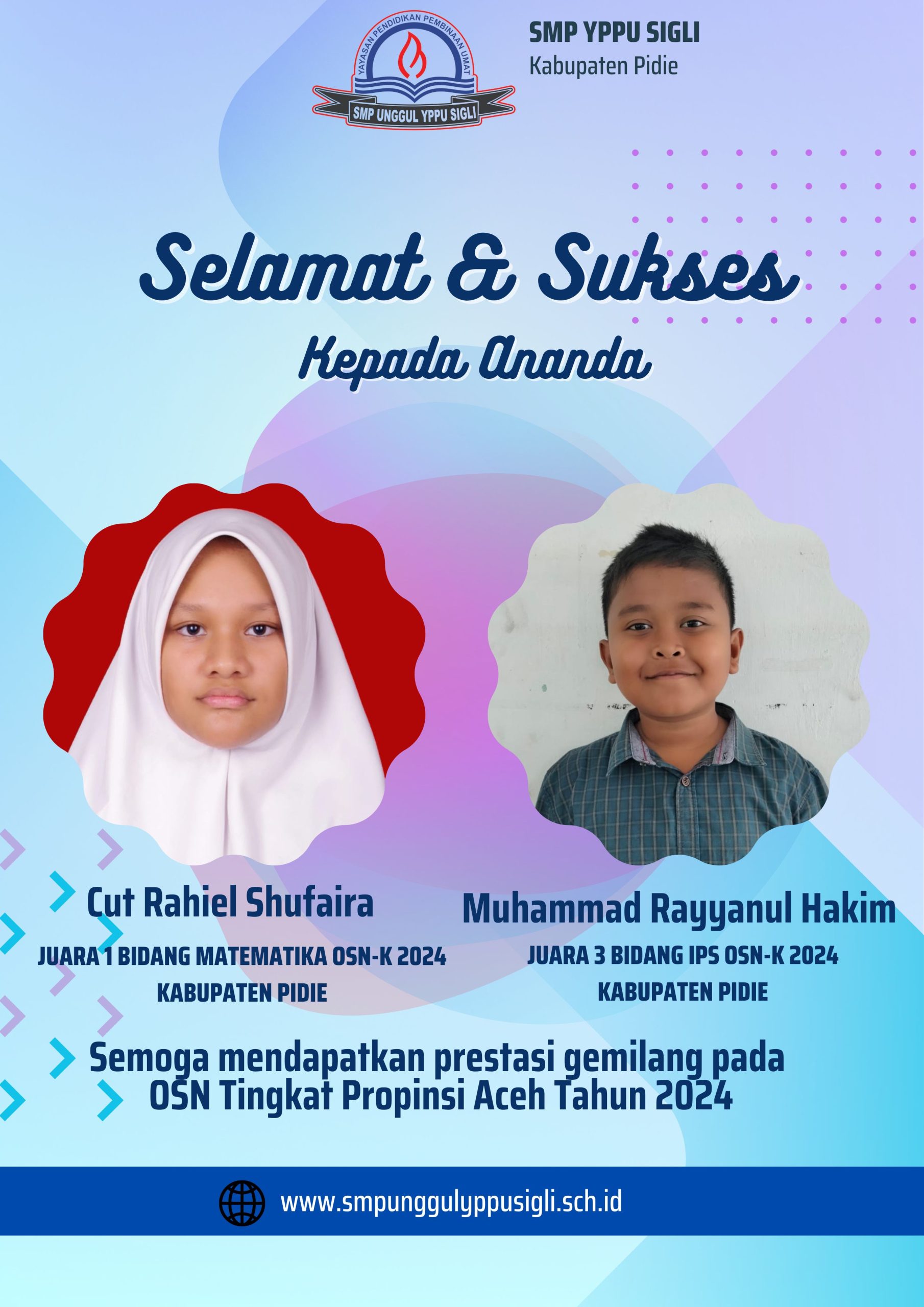 Siswa SMP YPPU Juara OSN Tahun 2024 Tingkat Kabupaten