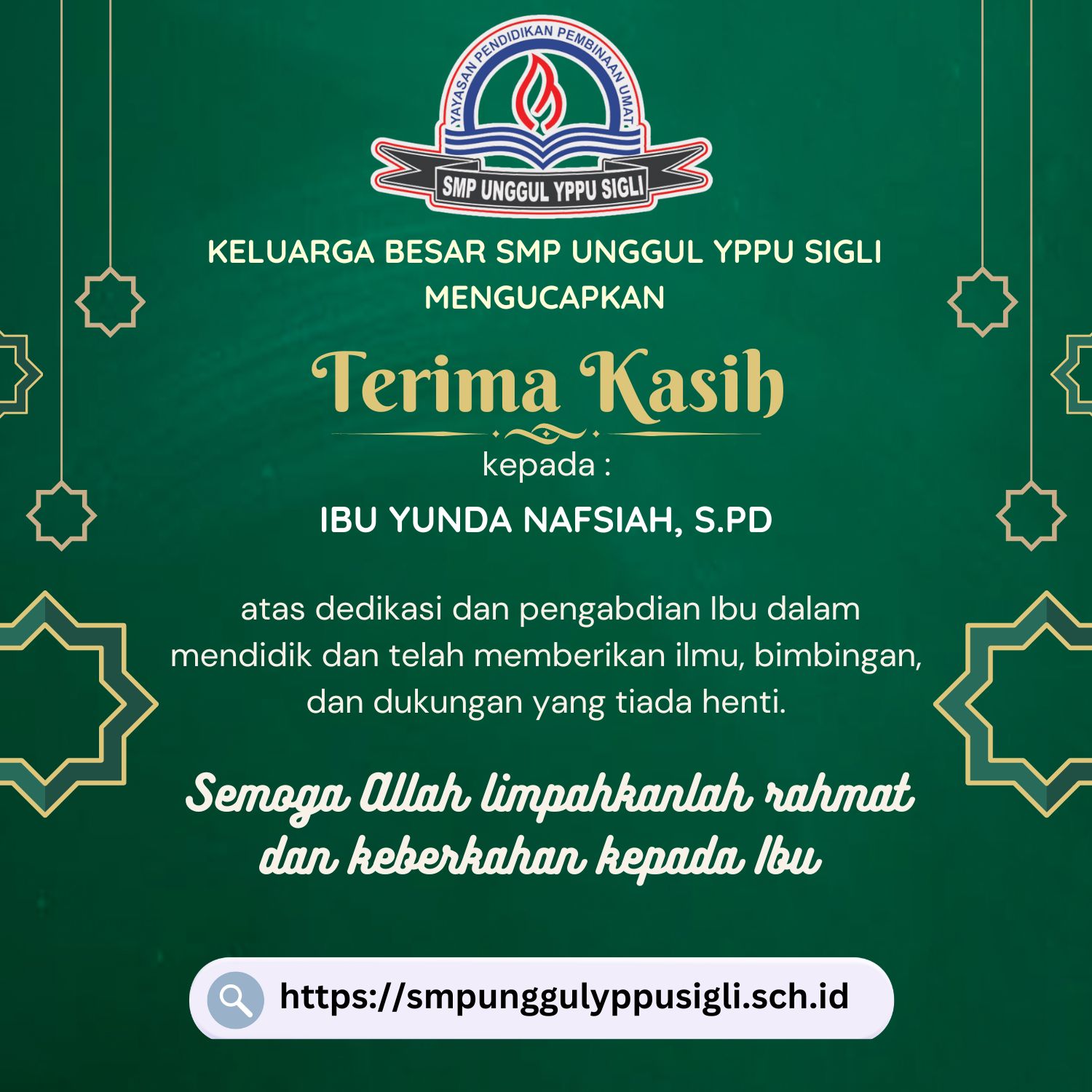 Terima kasih Buk Yunda